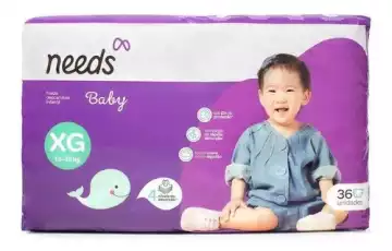 FRALDA NEEDS BABY MEGA XG - 36 UNIDADES