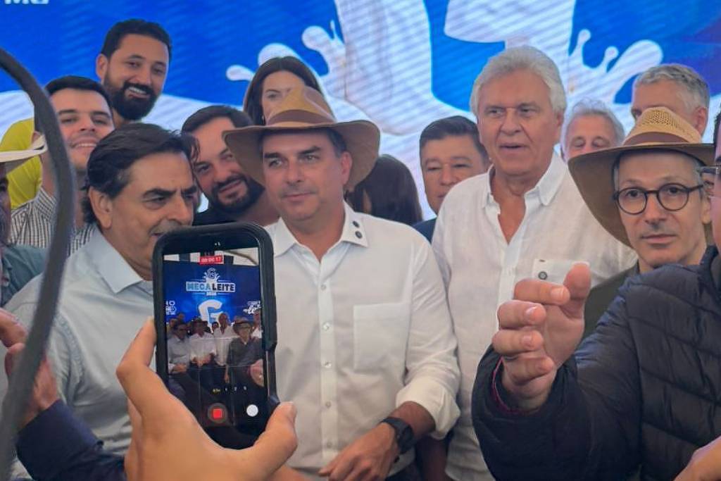 Após áudios, Flávio, Zema e Caiado selam as pazes e reiteram pacto da direita contra Lula